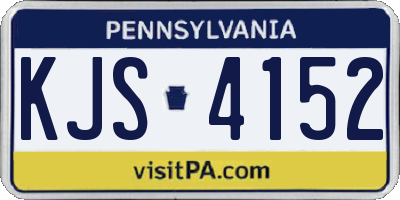 PA license plate KJS4152