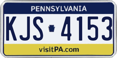 PA license plate KJS4153