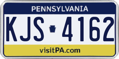 PA license plate KJS4162