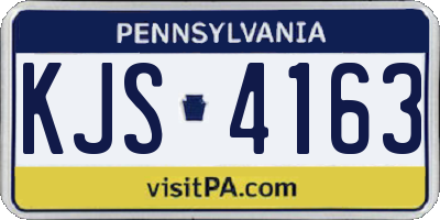 PA license plate KJS4163