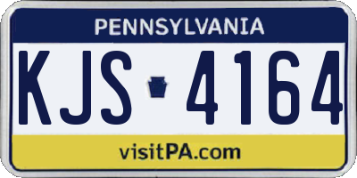 PA license plate KJS4164
