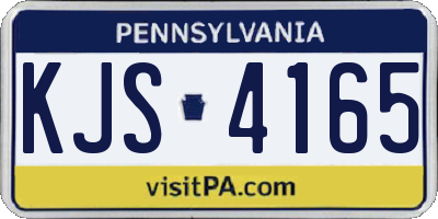 PA license plate KJS4165