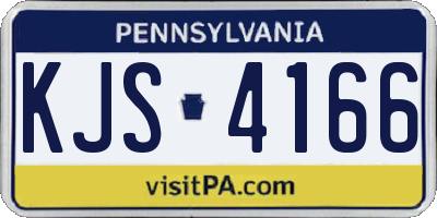 PA license plate KJS4166