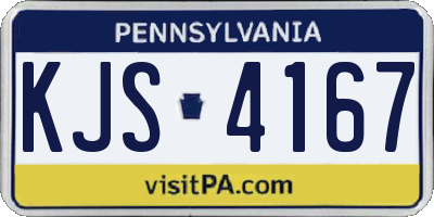 PA license plate KJS4167