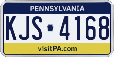 PA license plate KJS4168