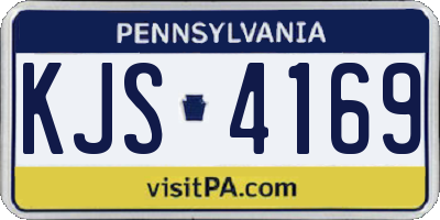 PA license plate KJS4169