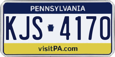 PA license plate KJS4170