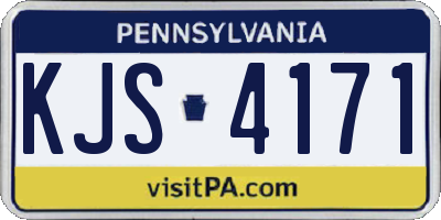 PA license plate KJS4171