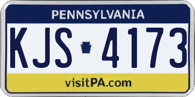 PA license plate KJS4173