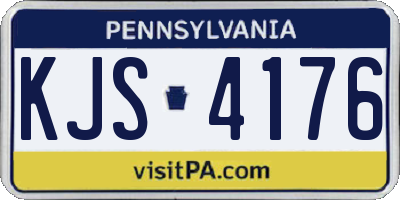 PA license plate KJS4176