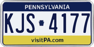 PA license plate KJS4177