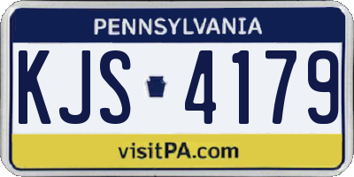 PA license plate KJS4179