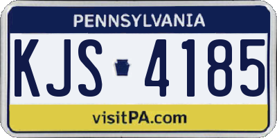 PA license plate KJS4185