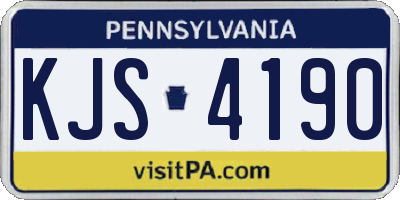 PA license plate KJS4190