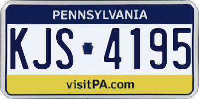 PA license plate KJS4195