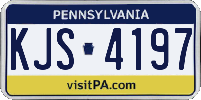 PA license plate KJS4197