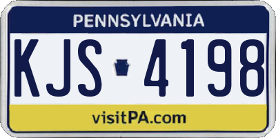 PA license plate KJS4198