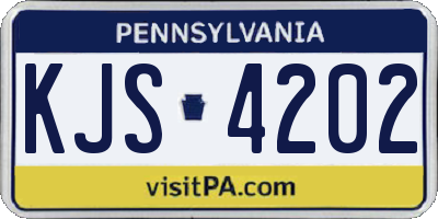 PA license plate KJS4202