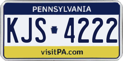 PA license plate KJS4222