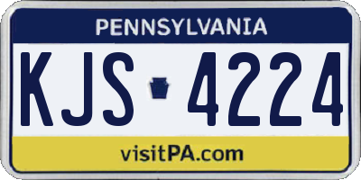 PA license plate KJS4224
