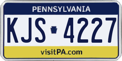 PA license plate KJS4227