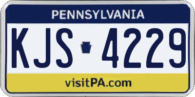 PA license plate KJS4229