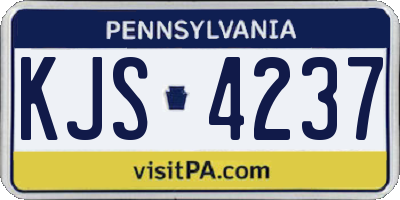PA license plate KJS4237