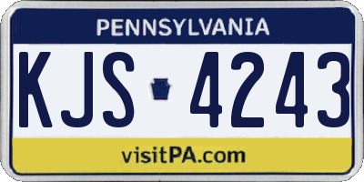 PA license plate KJS4243