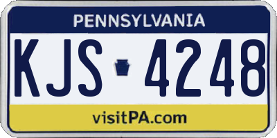 PA license plate KJS4248