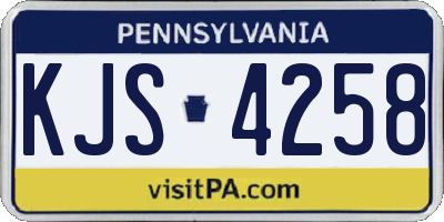 PA license plate KJS4258