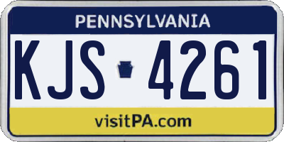 PA license plate KJS4261