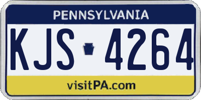 PA license plate KJS4264