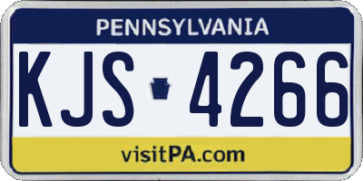 PA license plate KJS4266