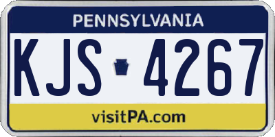 PA license plate KJS4267