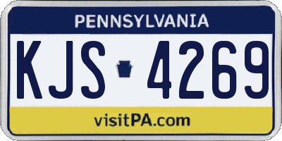 PA license plate KJS4269