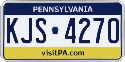 PA license plate KJS4270