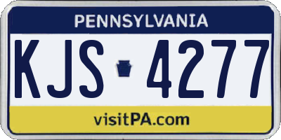 PA license plate KJS4277