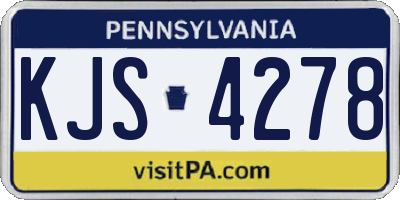 PA license plate KJS4278