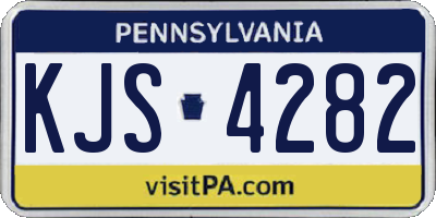 PA license plate KJS4282