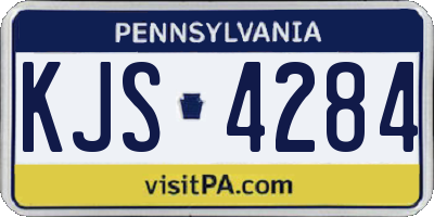 PA license plate KJS4284