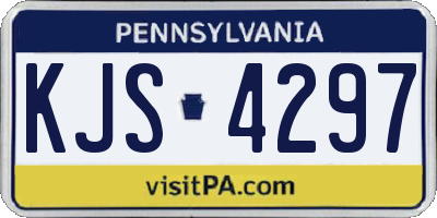 PA license plate KJS4297