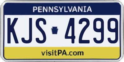 PA license plate KJS4299
