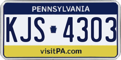 PA license plate KJS4303