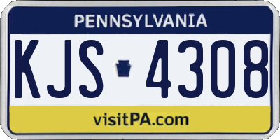 PA license plate KJS4308