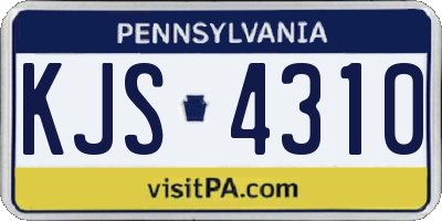 PA license plate KJS4310