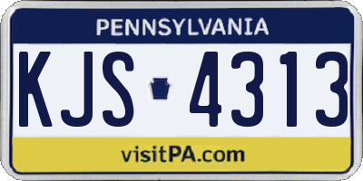 PA license plate KJS4313