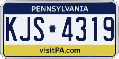 PA license plate KJS4319