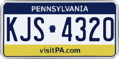 PA license plate KJS4320