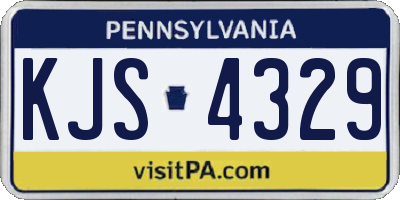 PA license plate KJS4329