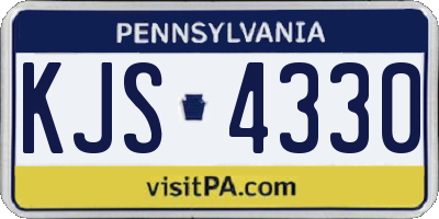 PA license plate KJS4330